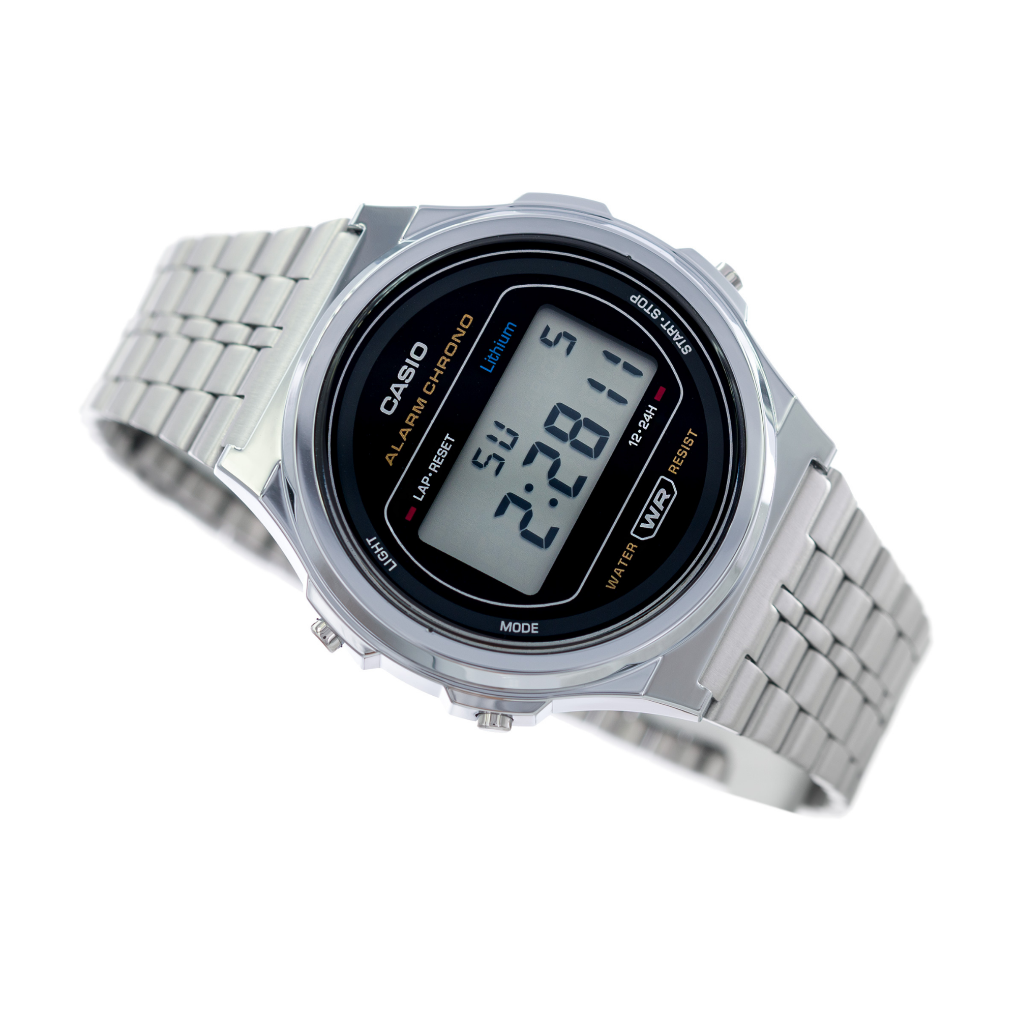 Casio Vintage Digital Chain Watch A171WE-1ADF