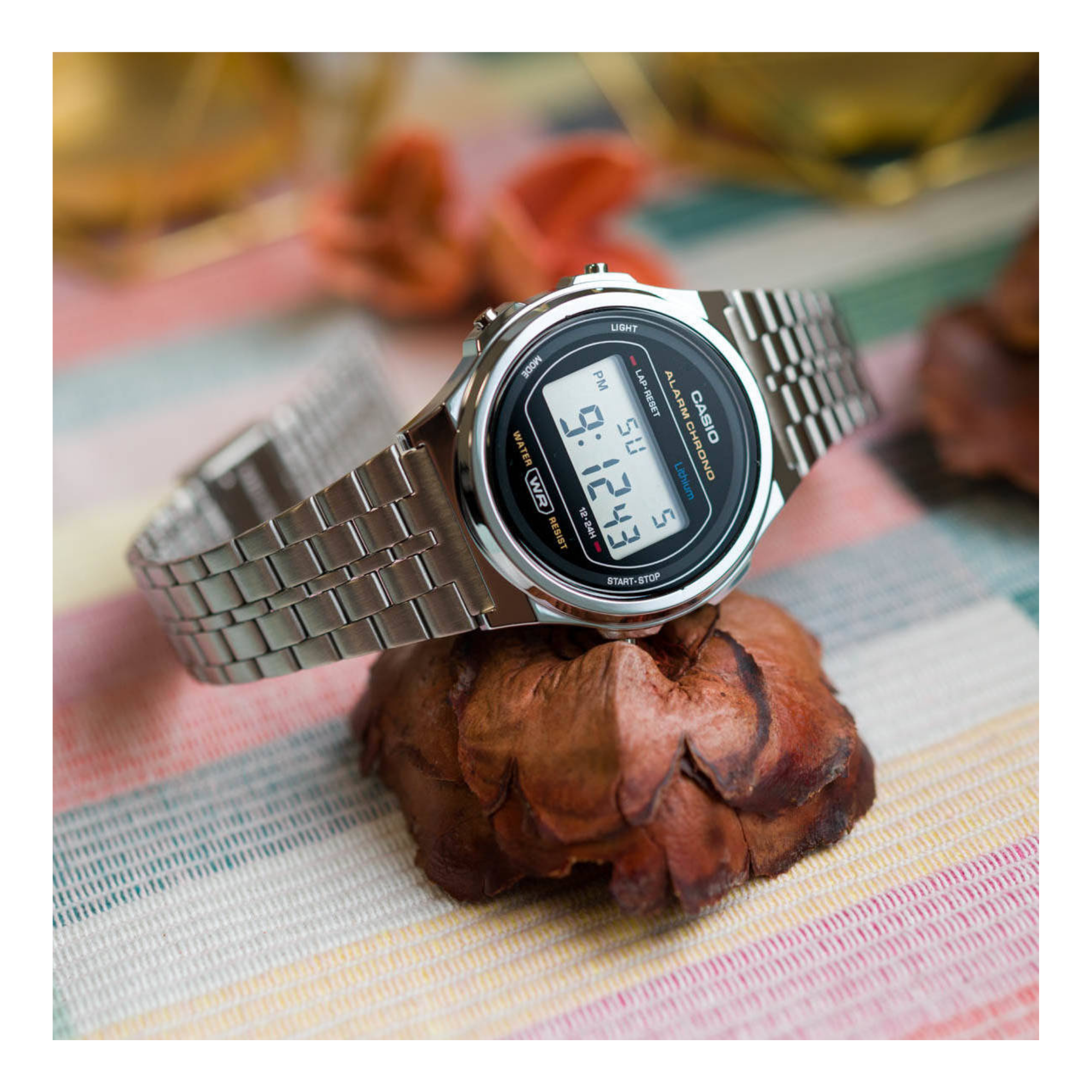 Casio Vintage Digital Chain Watch A171WE-1ADF