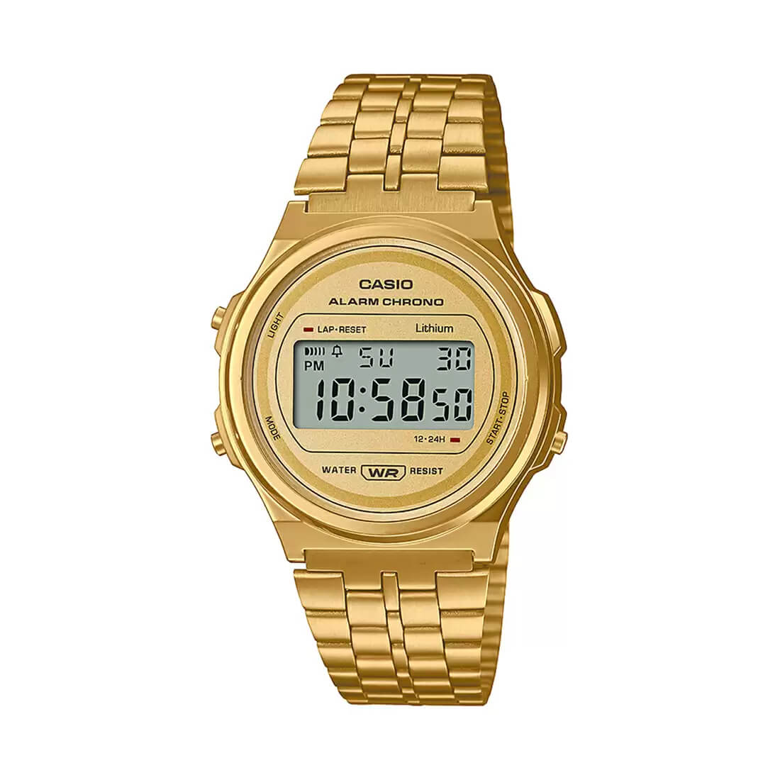 Casio Vintage Digital Golden Chain Watch A171WEG-9ADF