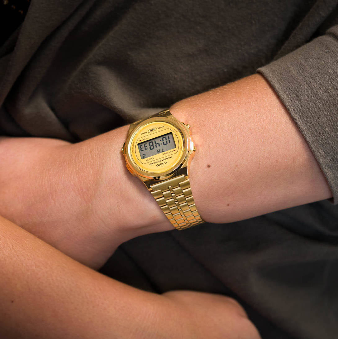 Casio Vintage Digital Golden Chain Watch A171WEG-9ADF