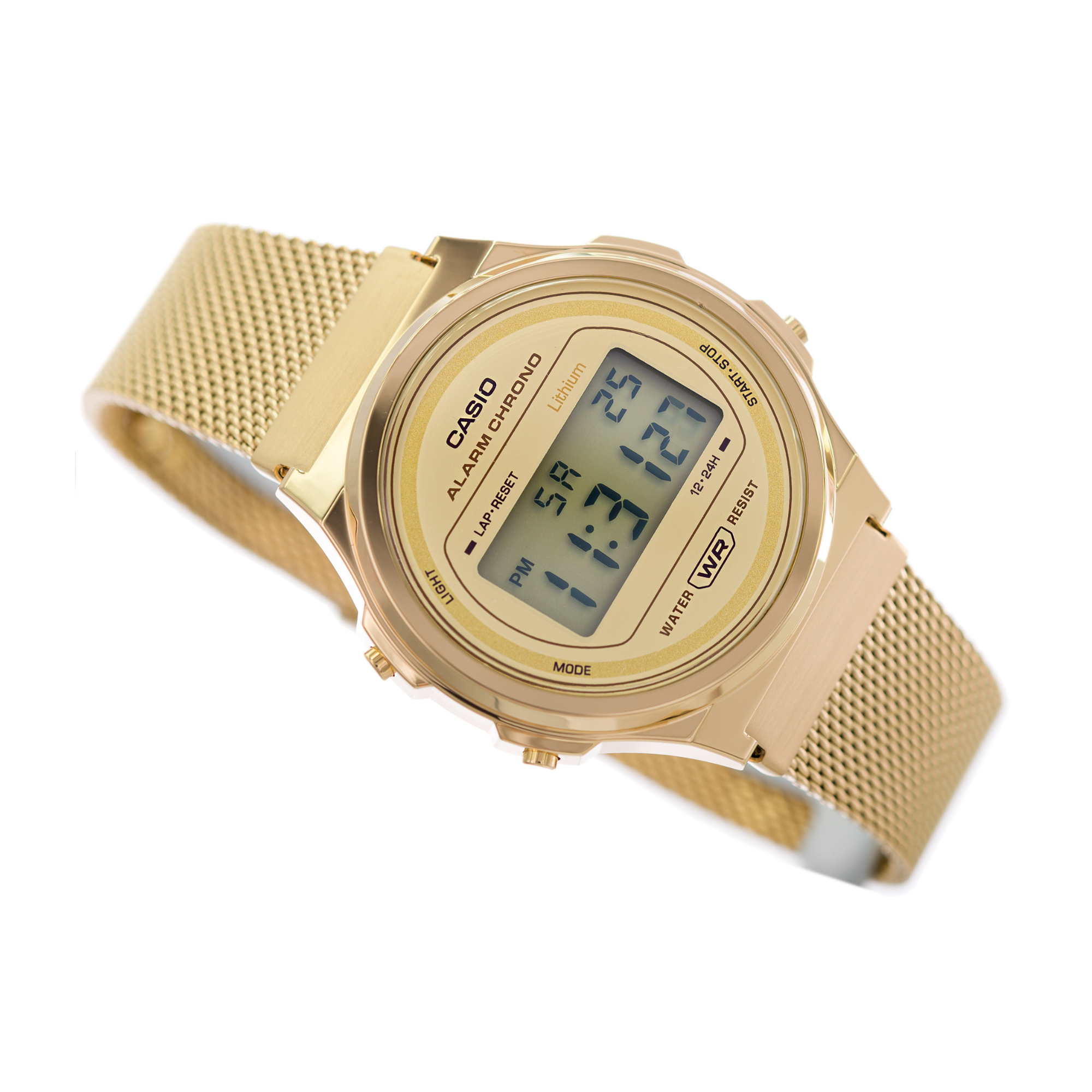 Casio Vintage Digital Golden Mesh Chain Watch A171WEMG-9ADF