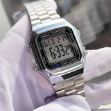 Casio Vintage Dual Time Digital Chain Watch A178WA-1ADF