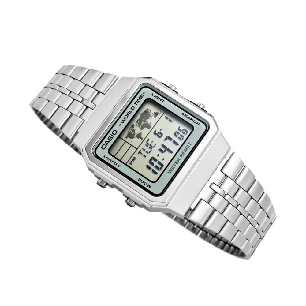 Casio Vintage World Time Digital Chain Watch A500WA-7DF