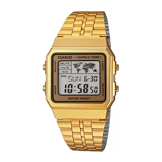 Casio Vintage World Time Digital Chain Watch A500WGA-9DF