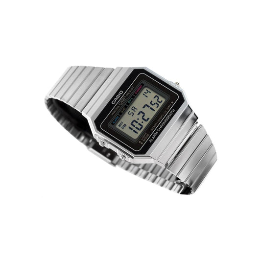 Casio Vintage Super Slim Digital Chain Watch A700W-1ADF