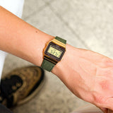 Casio Vintage Super Slim Digital Cloth Belt Watch A700WEGL-3AEF