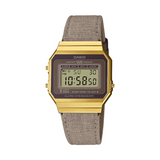Casio Vintage Super Slim Digital Cloth Belt Watch A700WEGL-5AEF