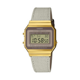 Casio Vintage Super Slim Digital Cloth Belt Watch A700WEGL-7AEF