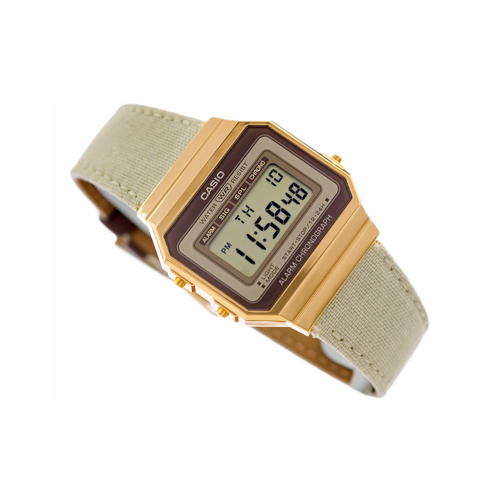 Casio Vintage Super Slim Digital Cloth Belt Watch A700WEGL-7AEF