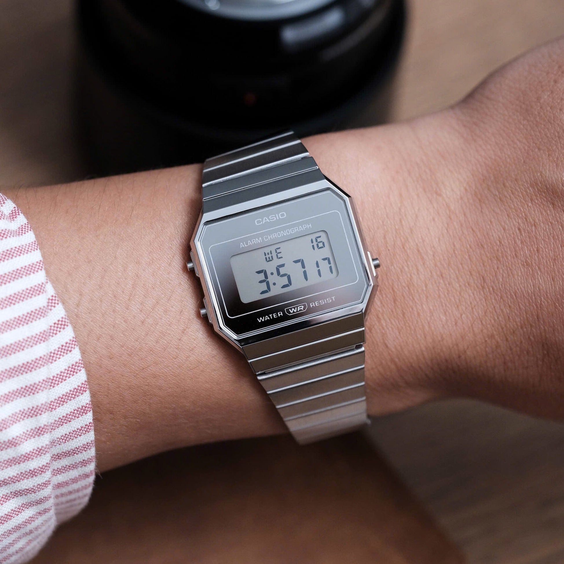 Casio Vintage Super Slim Digital Chain Watch A700WEV-7ADF