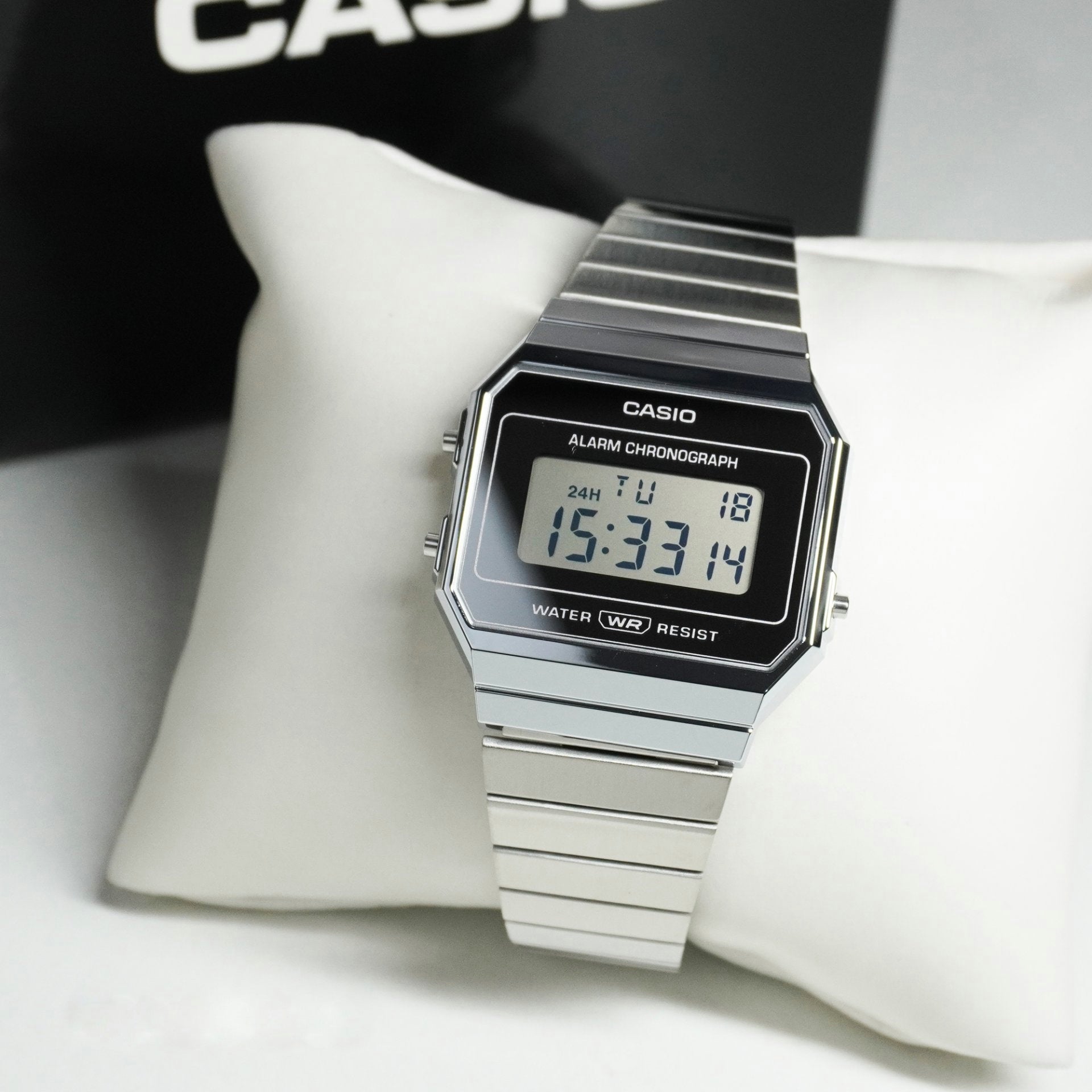 Casio Vintage Super Slim Digital Chain Watch A700WEV-7ADF