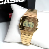 Casio Vintage Super Slim Digital Chain Watch A700WEVG-9ADF
