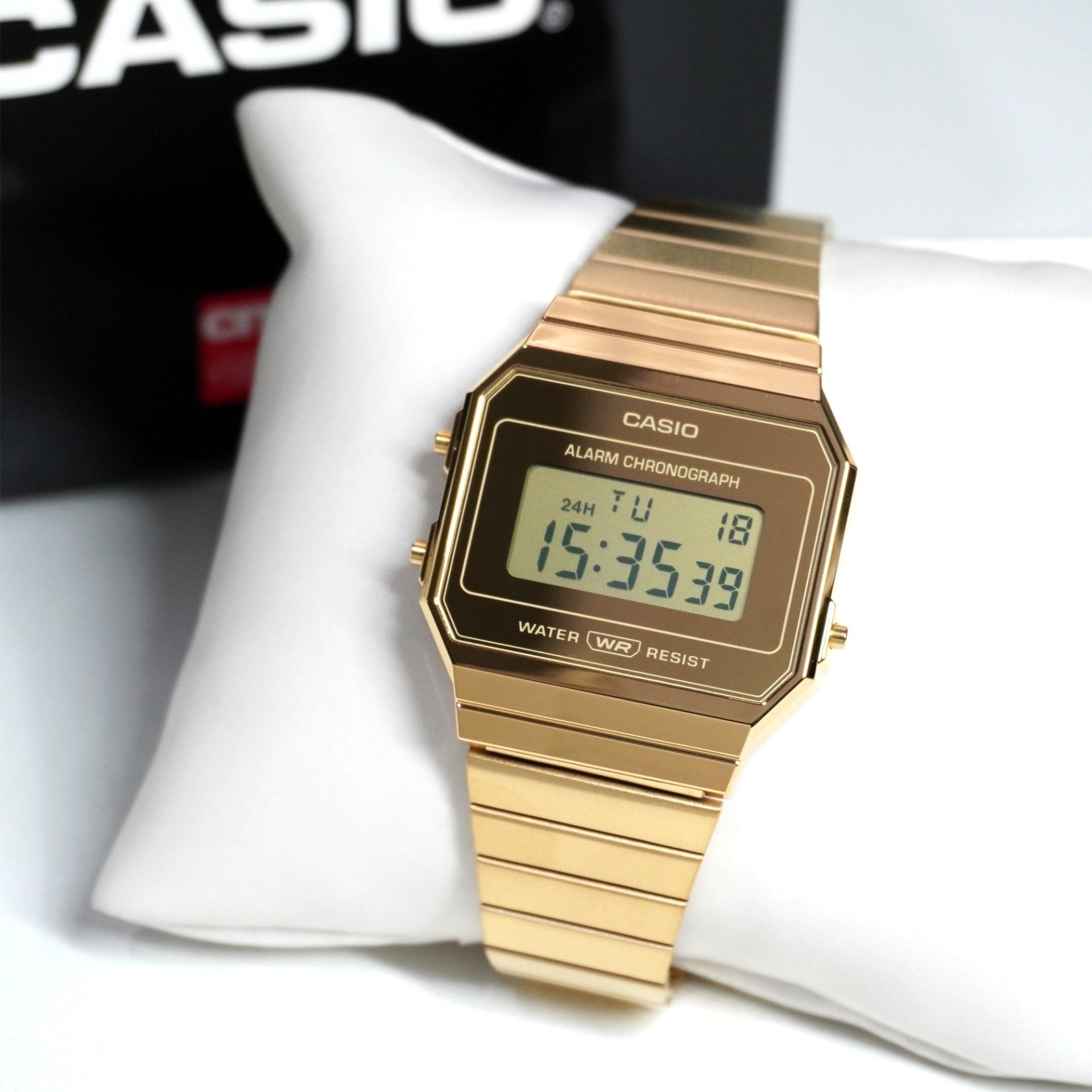 Casio Vintage Super Slim Digital Chain Watch A700WEVG-9ADF