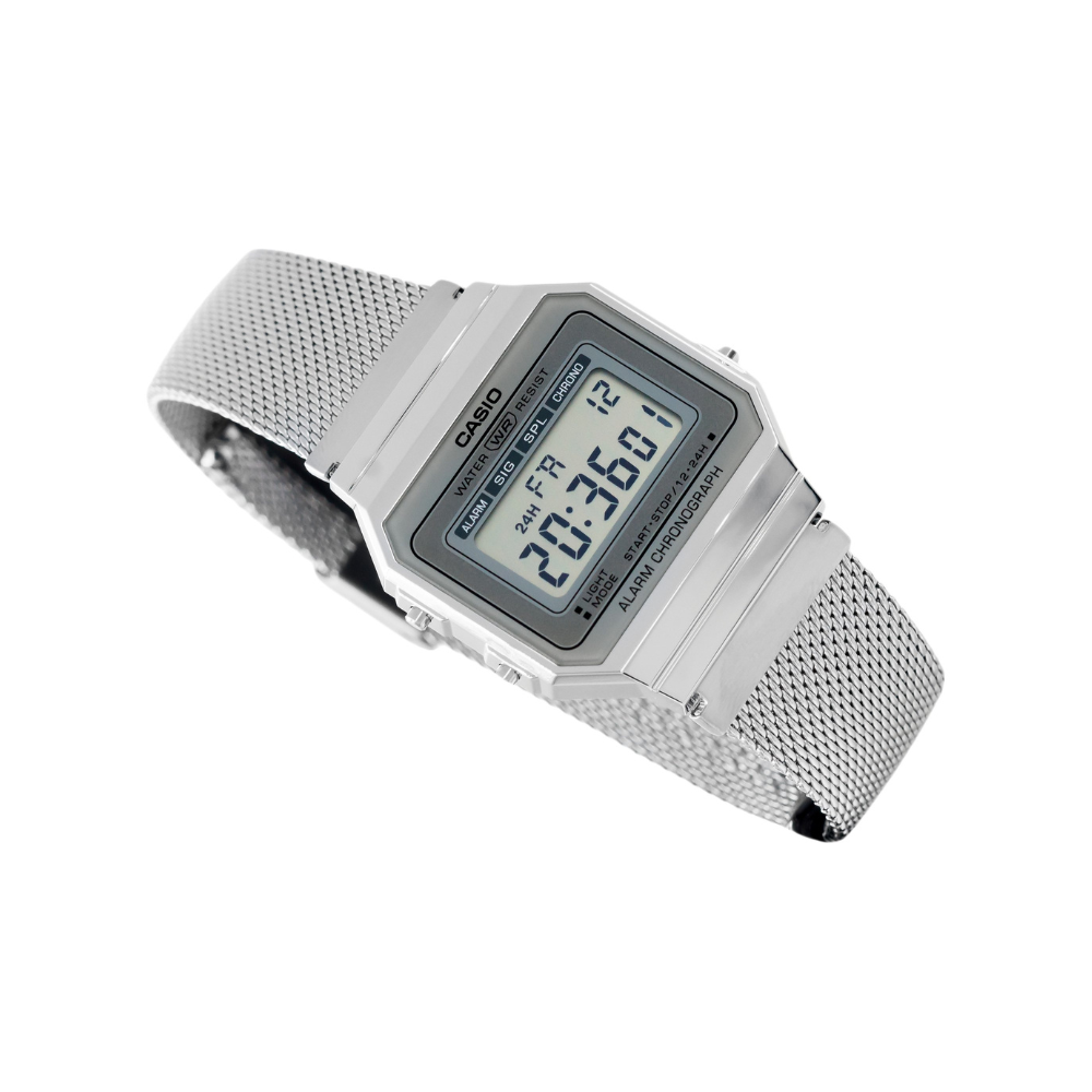 Casio Vintage Super Slim Digital Mesh Chain Watch A700WM-7ADF