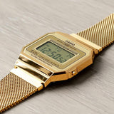Casio Vintage Super Slim Digital Mesh Chain Watch A700WMG-9ADF