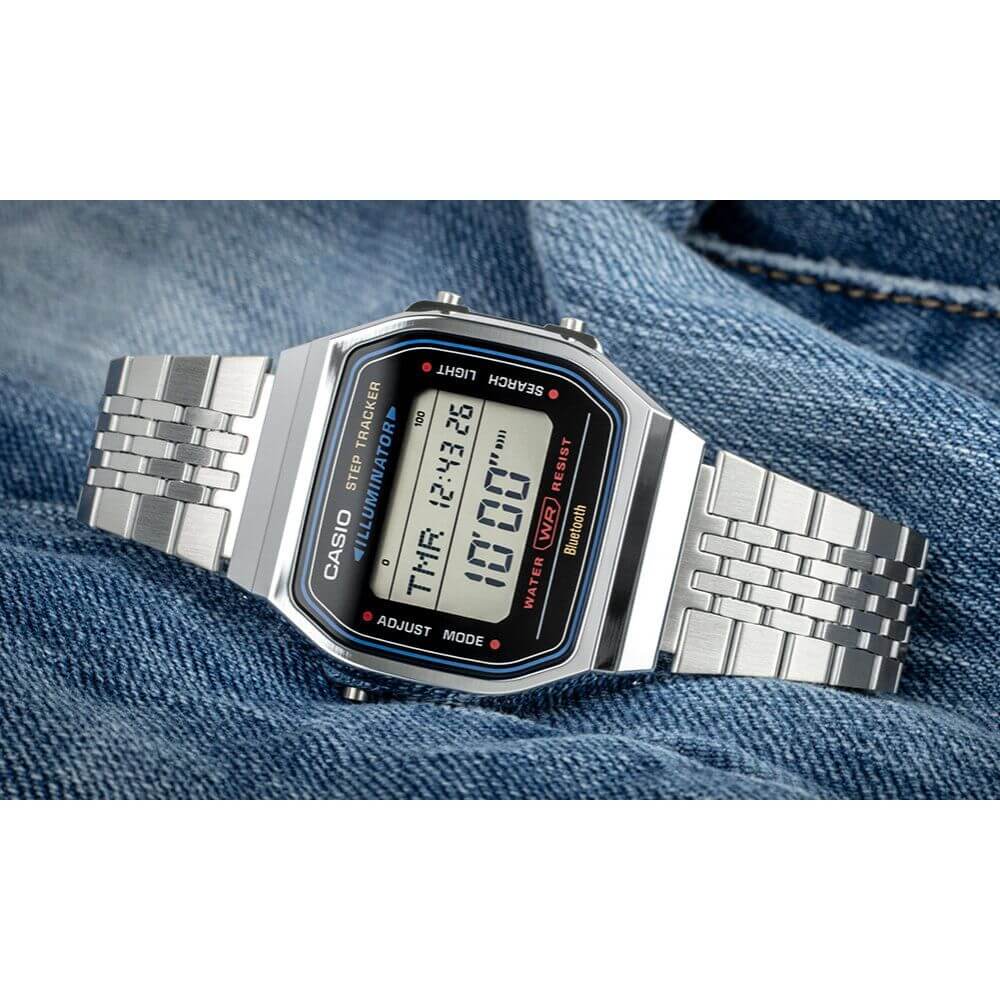 Casio Vintage Step Tracker Bluetooth Chain Watch ABL-100WE-1ADF