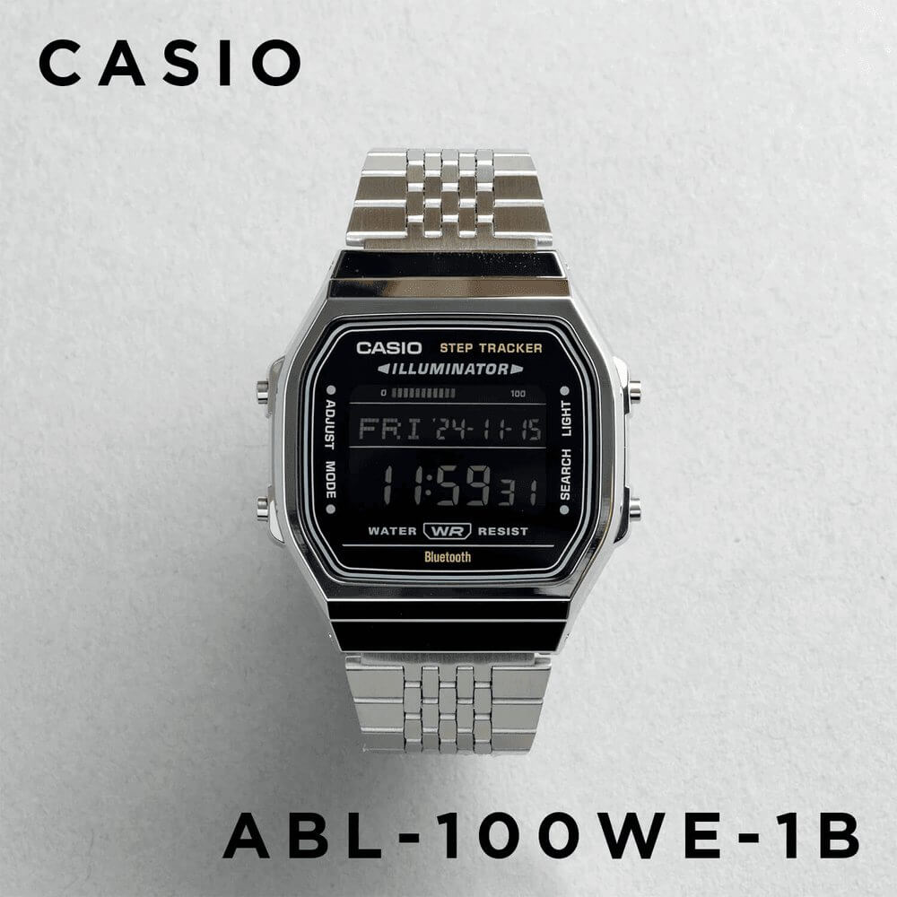 Casio Vintage Step Tracker Bluetooth Chain Watch ABL-100WE-1BDF