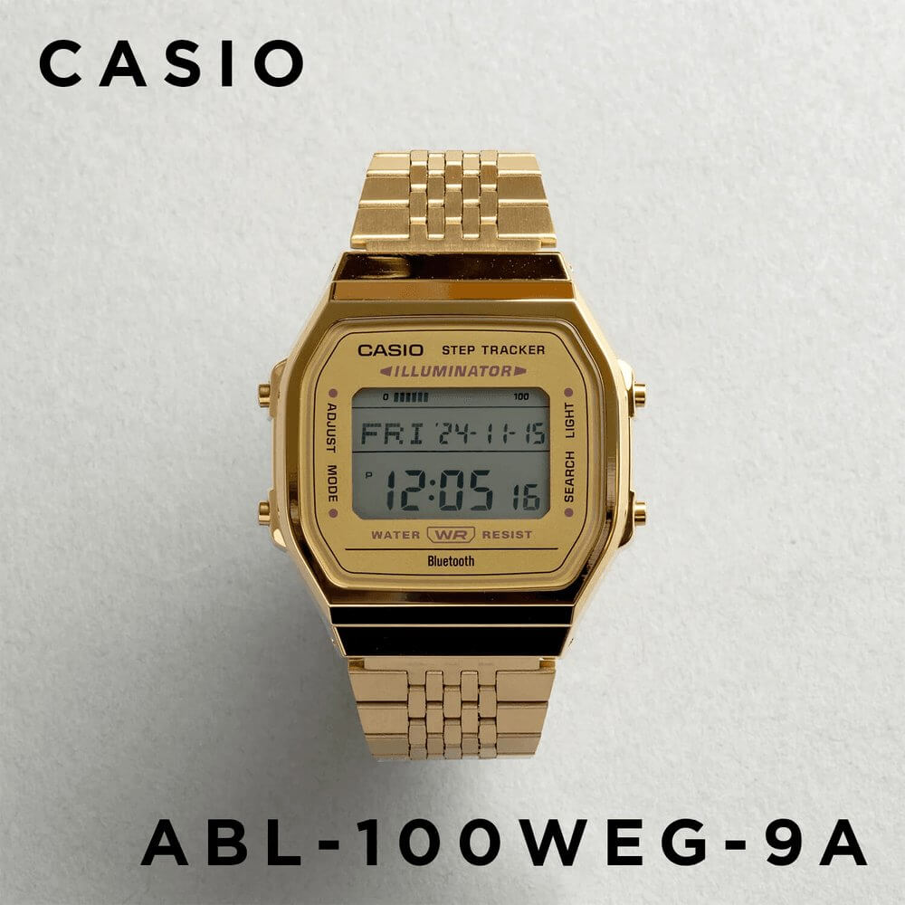 Casio Vintage Step Tracker Bluetooth Chain Watch ABL-100WEG-9ADF