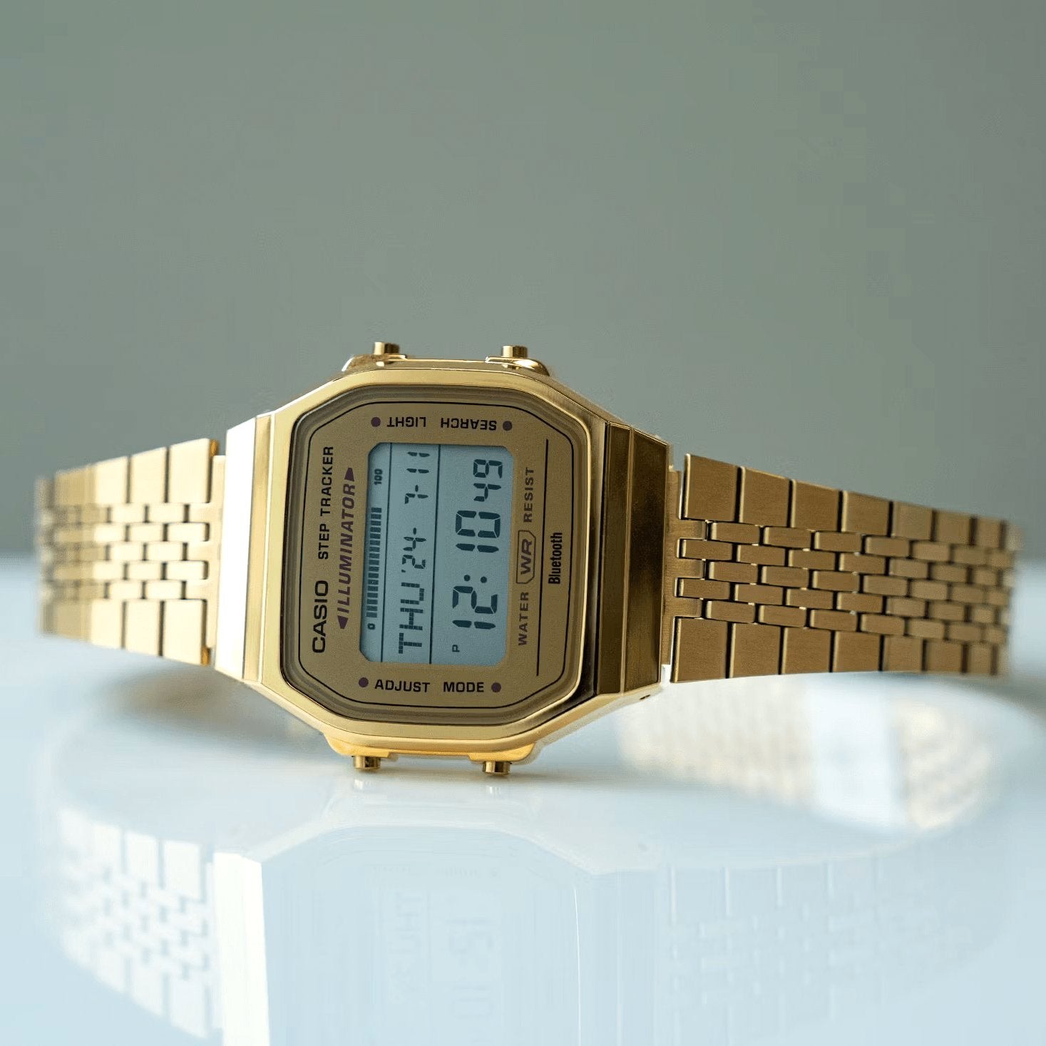 Casio Vintage Step Tracker Bluetooth Chain Watch ABL-100WEG-9ADF