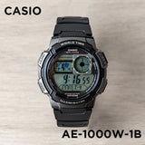 Casio Youth World Time Digital Resin Belt Watch AE-1000W-1BVDF