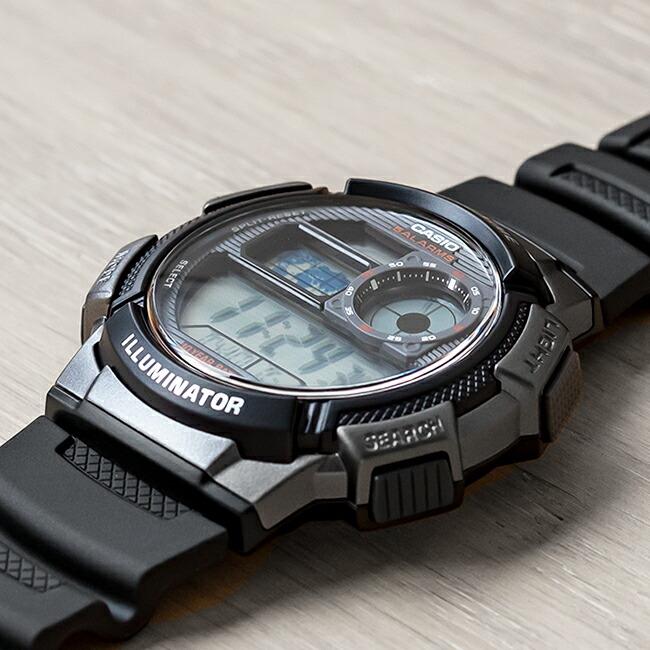 Casio Youth World Time Digital Resin Belt Watch AE-1000W-1BVDF