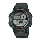 Casio Youth World Time Digital Resin Belt Watch AE-1000W-3AVDF