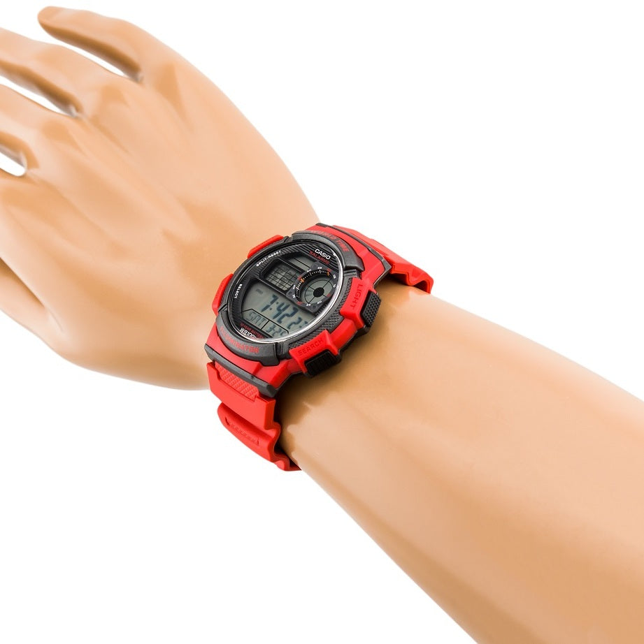 Casio Youth World Time Digital Resin Belt Watch AE-1000W-4AVDF