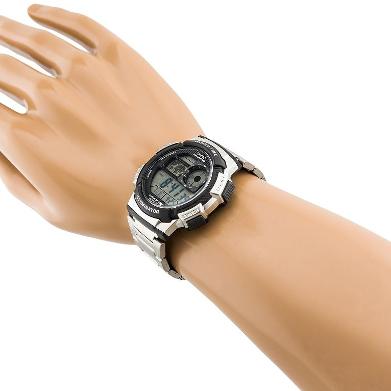 Casio Youth World Time Digital Chain Watch AE-1000WD-1AVDF