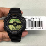 Casio Youth World Time Digital Resin Belt Watch AE-1100W-1BVDF