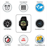 Casio Youth World Time Digital Resin Belt Watch AE-1100W-1BVDF