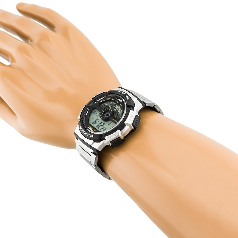 Casio Youth World Time Digital Chain Watch AE-1100WD-1AVDF