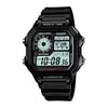 Casio Youth World Time Digital Watch - AE-1200WH-1AVDF, Resin Band, Black