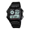 Casio Youth World Time Digital Watch - AE-1200WH-1AVDF, Resin Band, Black