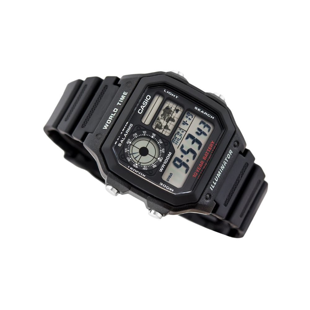 Casio AE-1200WH-1AVDF Youth World Time Digital Watch