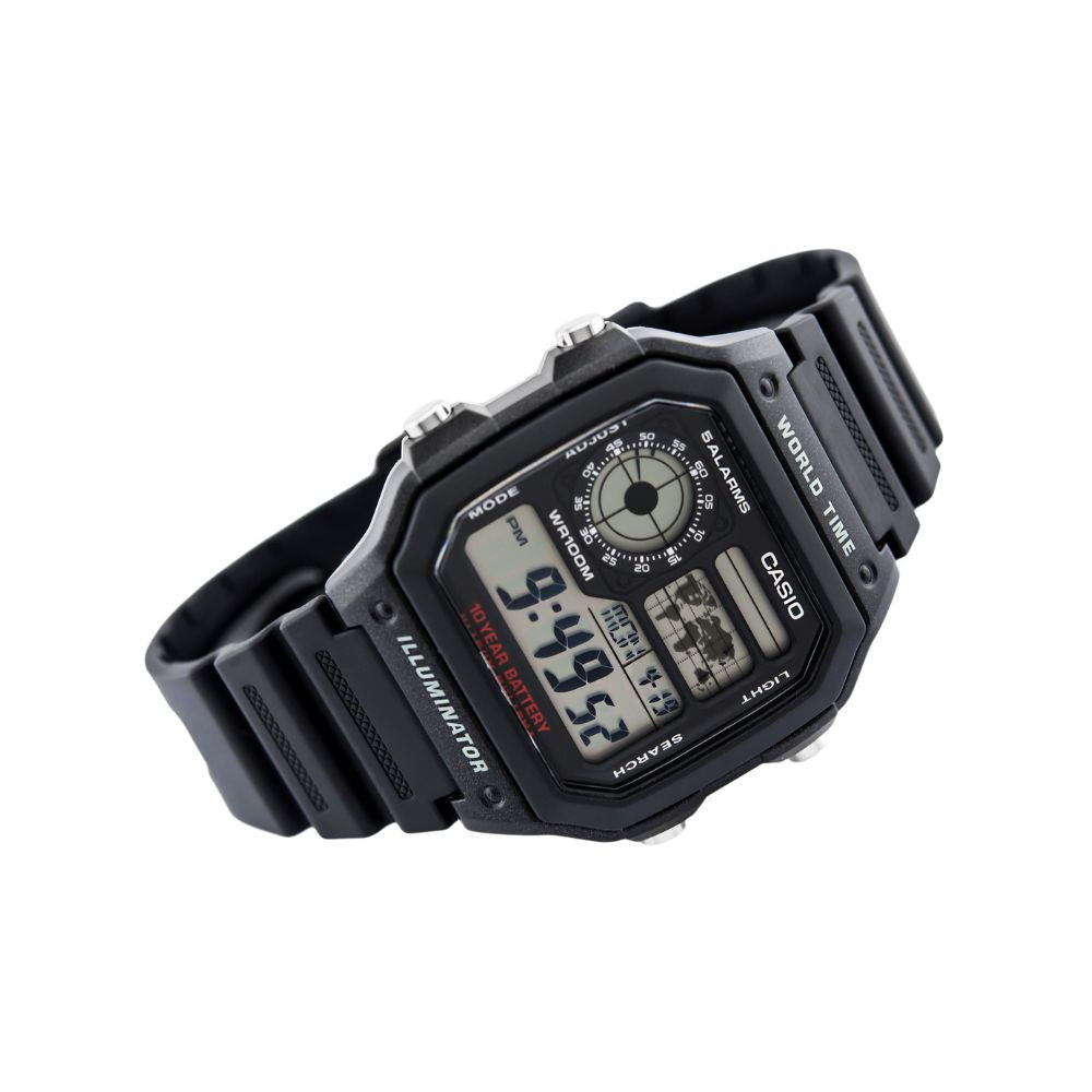 Casio AE-1200WH-1AVDF Youth World Time Digital Watch