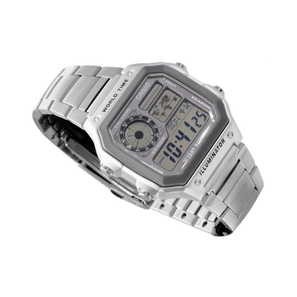 Casio Youth World Time Digital Chain Watch AE-1200WHD-7AVDF