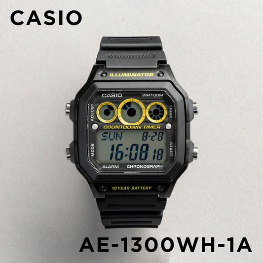 Casio Youth Illuminator World Time Resin Belt Watch AE-1300WH-1AVDF