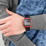 Casio Youth Illuminator World Time Resin Belt Watch AE-1300WH-4AVDF