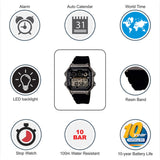 Casio Youth Illuminator World Time Resin Belt Watch AE-1300WH-8AVDF