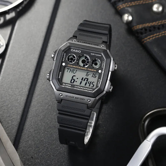 Casio Youth Illuminator World Time Resin Belt Watch AE-1300WH-8AVDF