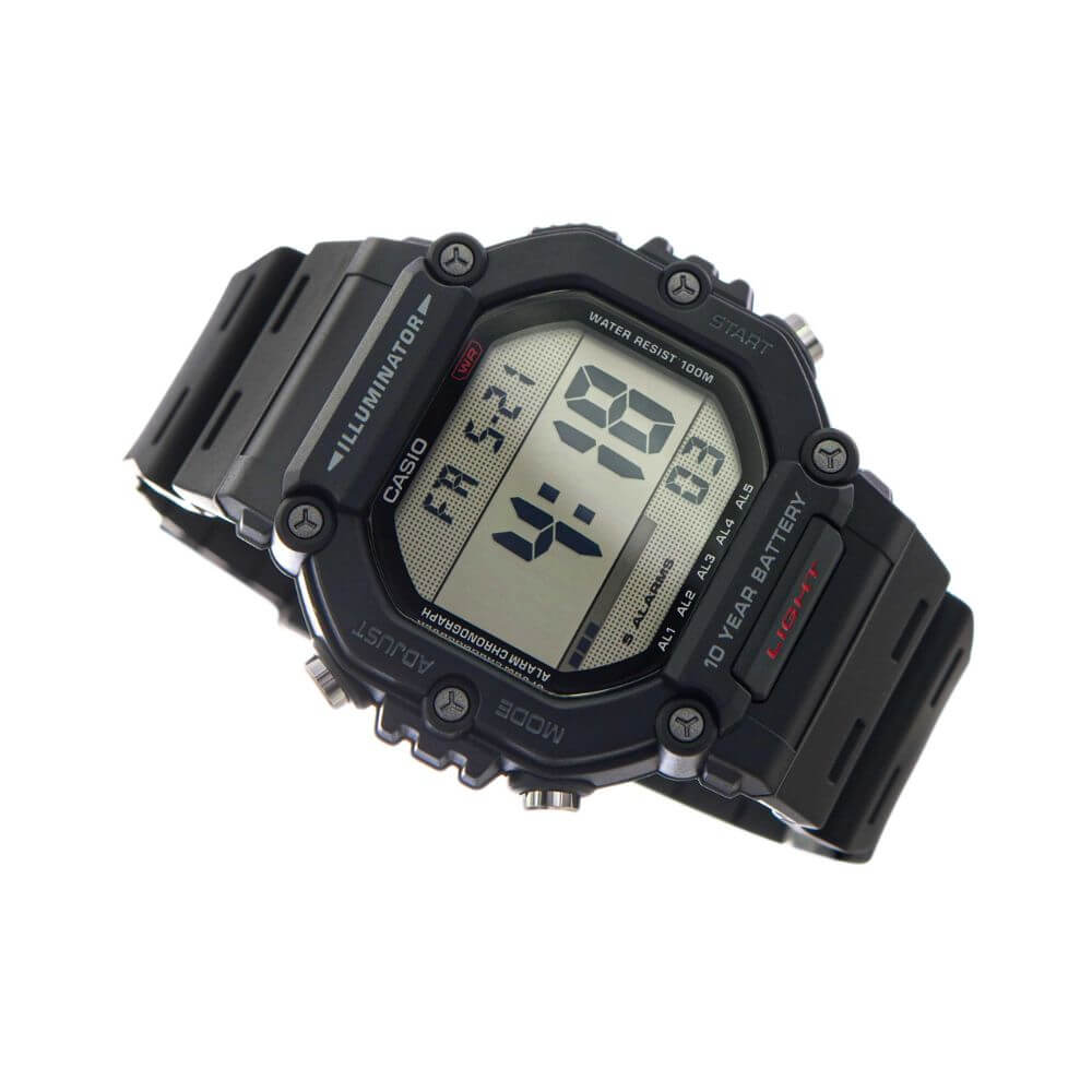 Casio Youth Dual Time Digital Resin Belt Watch AE-1600H-1AVDF