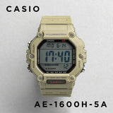 Casio Youth Dual Time Digital Resin Belt Watch AE-1600H-5AVDF