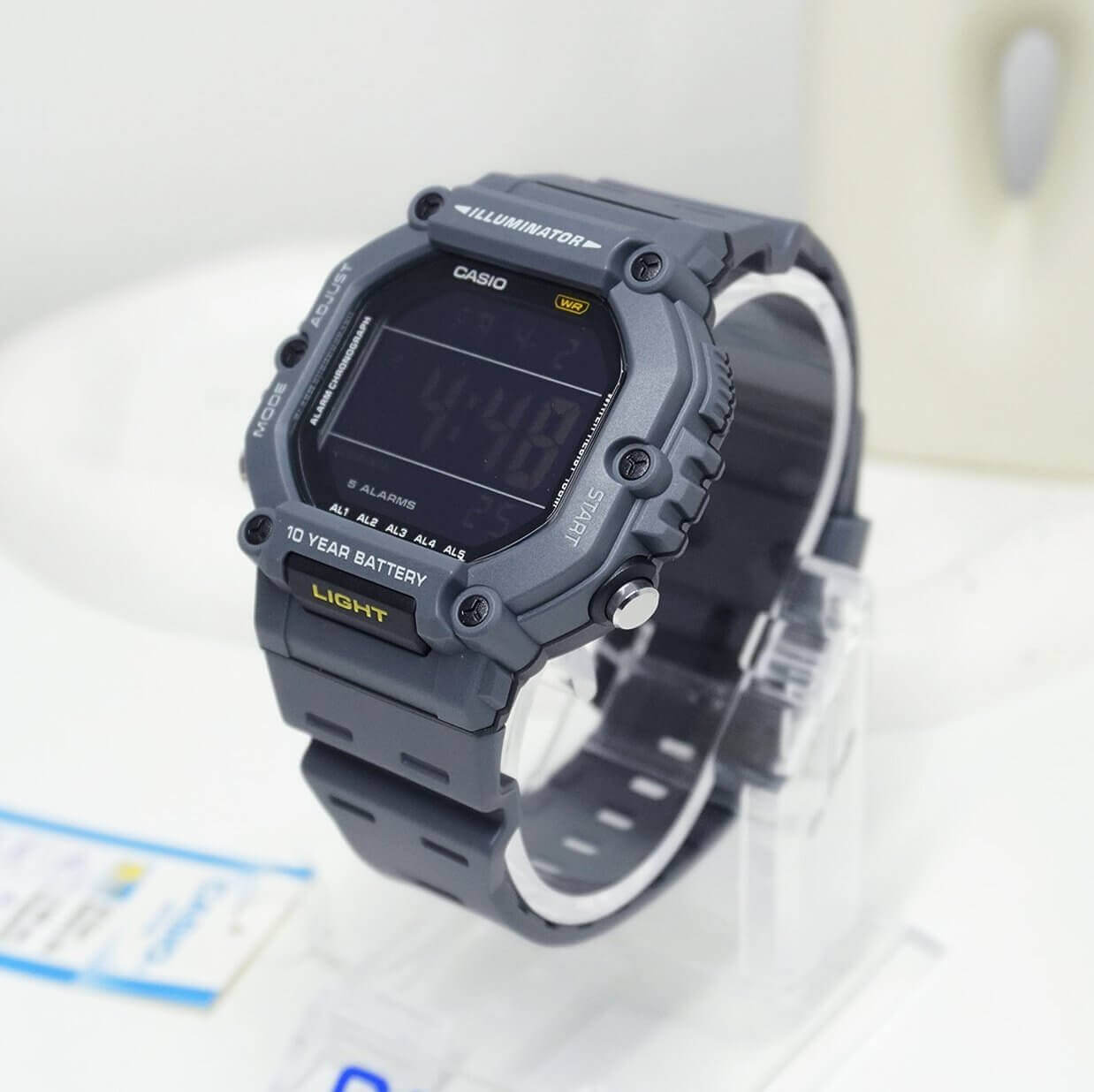 Casio Youth Dual Time Digital Resin Belt Watch AE-1600H-8BVDF