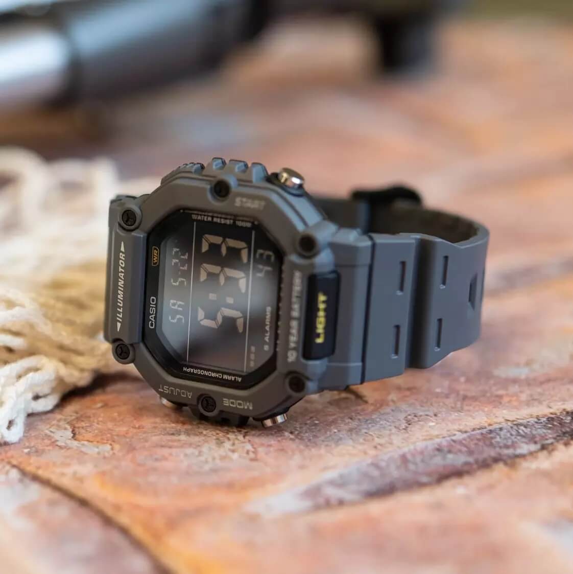 Casio Youth Dual Time Digital Resin Belt Watch AE-1600H-8BVDF