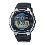 Casio Youth World Time Digital Resin Belt Watch AE-2000W-1AVDF