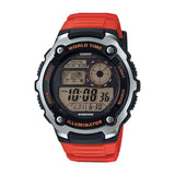 Casio Youth World Time Digital Resin Belt Watch AE-2100W-4AVDF