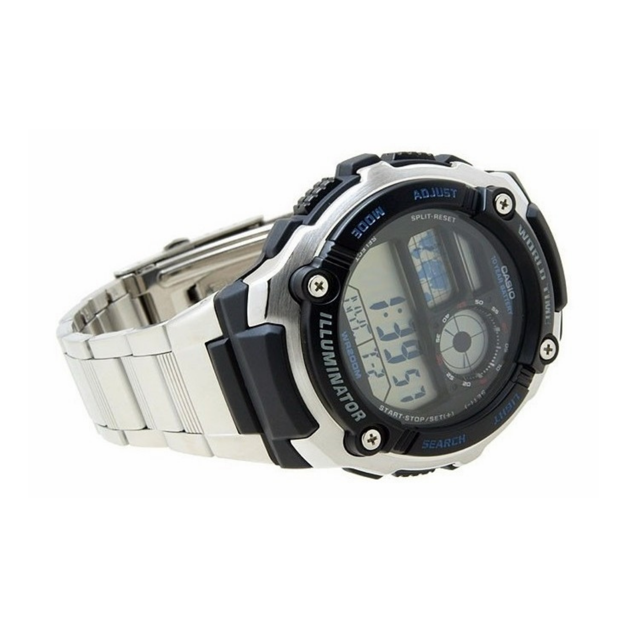Casio Youth World Time Digital Chain Watch AE-2100WD-1AVDF