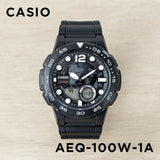 Casio Youth World Time Resin Belt Watch AEQ-100W-1AVDF