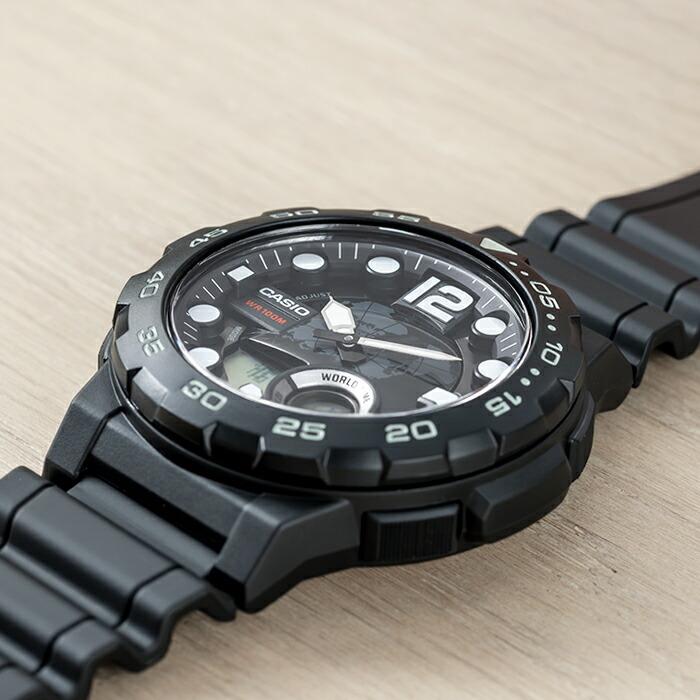 Casio Youth World Time Resin Belt Watch AEQ-100W-1AVDF