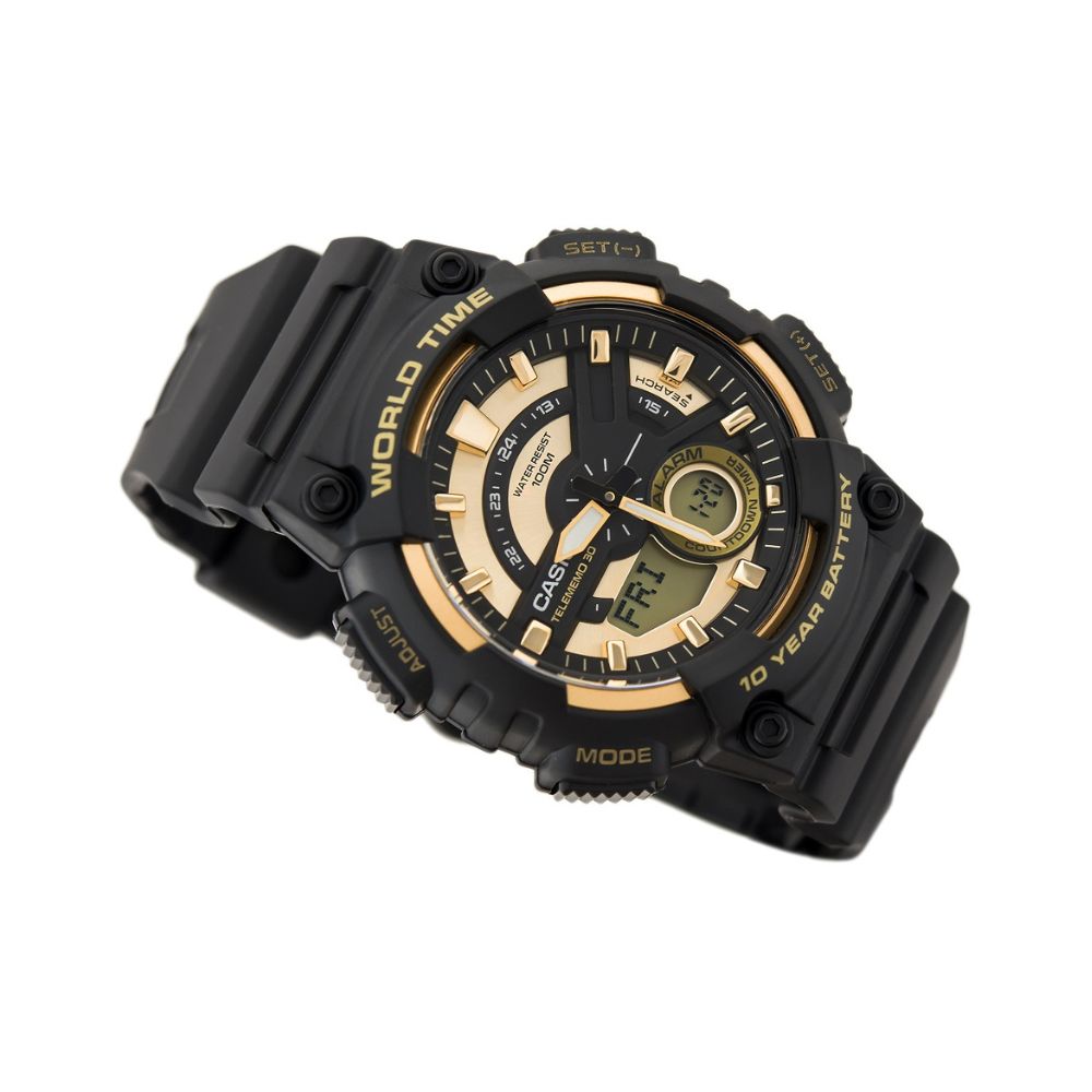 Casio Youth Dual Time Resin Belt Watch AEQ-110BW-9AVDF